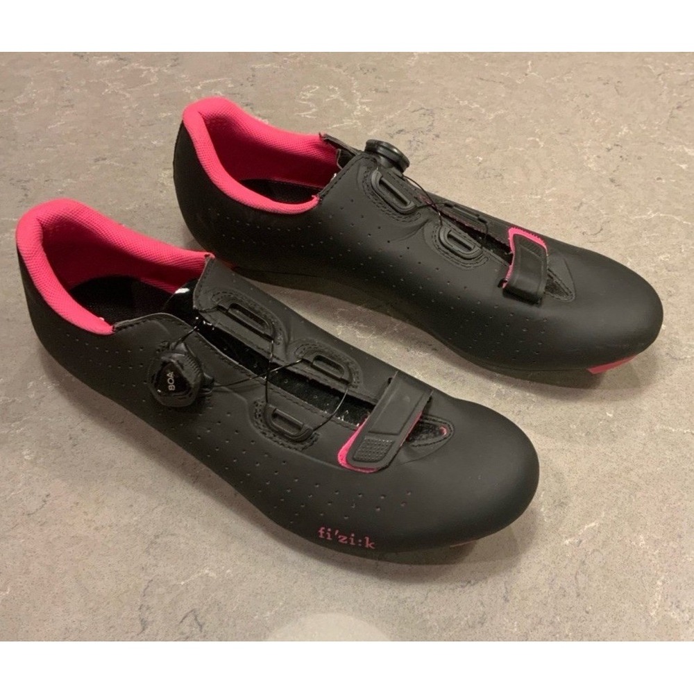 Fizik Womens/Mens Tempo Overcurve R5 Road Cycling Shoes Black Pink BOA